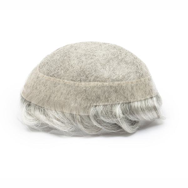 Australia Base: Men's Half Wig | Swiss Lace in Center with Poly skin All Around | Must Have for Traveling