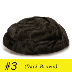 Q6 base Men's Non Surgical Hair Replacement | Swiss Lace With Skin Poly Back and Middle| Best for Daily Wear