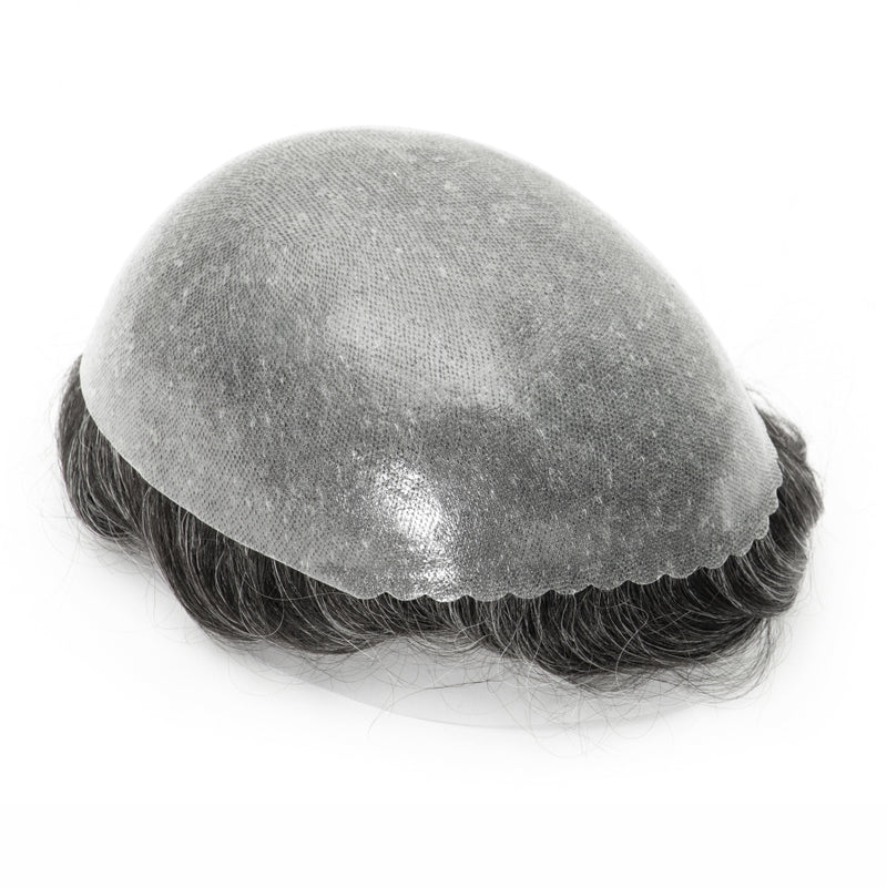 Men's Hair Unit | 0.10-0.12mm Double Knots Full Skin Base | Men's Hairstyle for Thin Hair