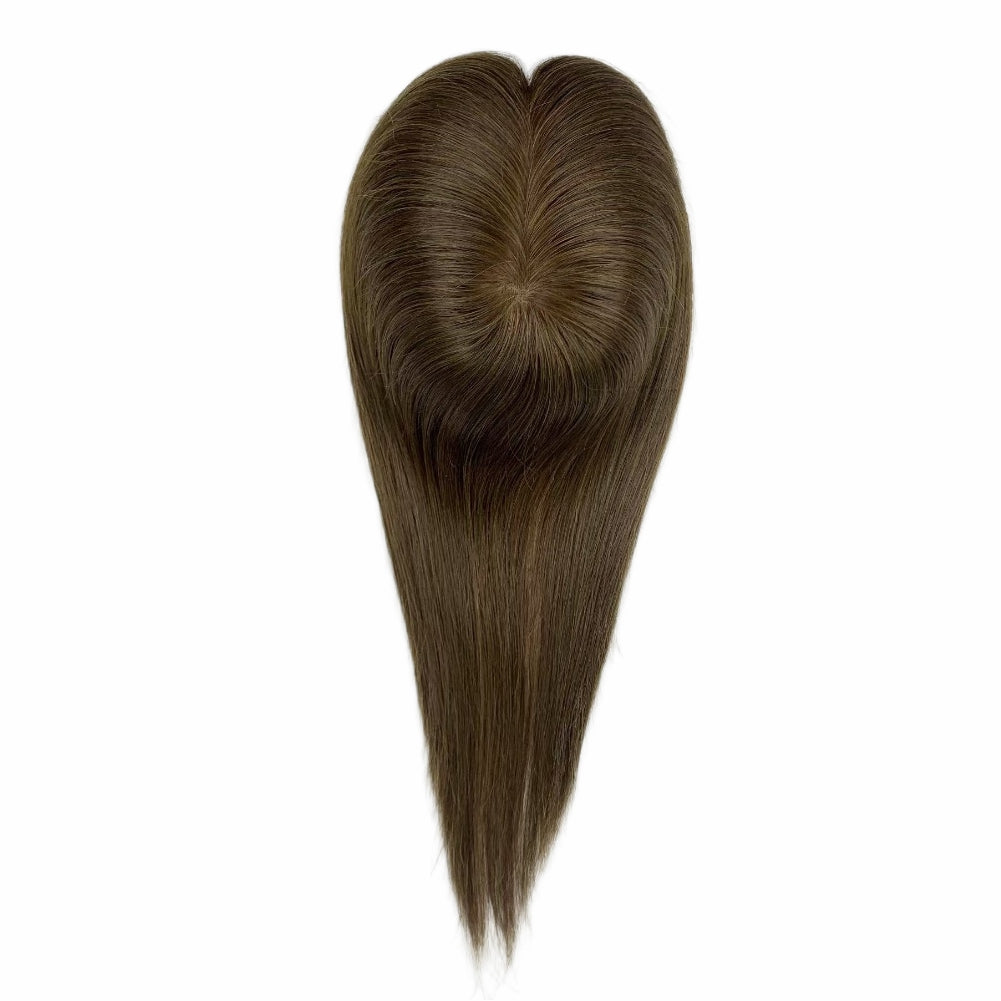 5*5" Fine Mono High-Grade Remy Human Hair Topper With Fine Brazilian Remy Hair