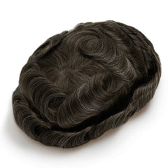 Mens Hair System Ultra Thin Skin| 0.03-0.04mm V Loop | Dull Finish, Transparent, Soft