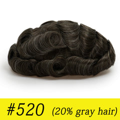 Single-knotted Mirage | Toupee for Men | 0.06-0.08mm Full Super Thin Skin Base | Thicker Hair and More Durable