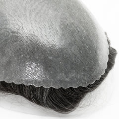 Men's Hair Unit | 0.10-0.12mm Double Knots Full Skin Base | Men's Hairstyle for Thin Hair