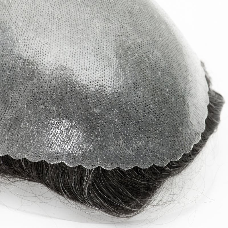 Men's Hair Unit | 0.10-0.12mm Double Knots Full Skin Base | Men's Hairstyle for Thin Hair