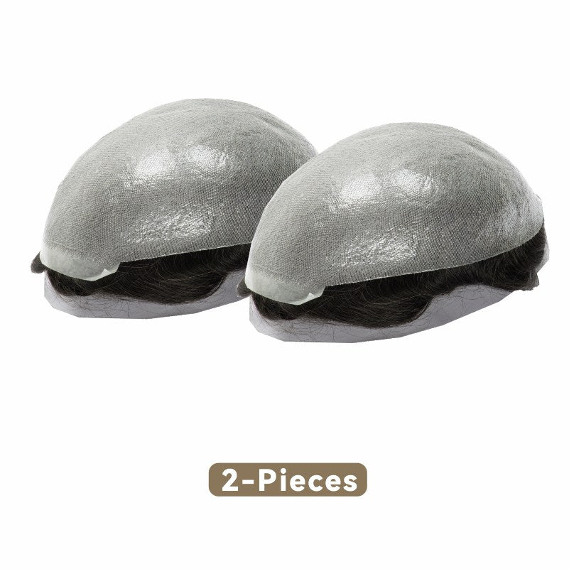 2PCS| 0.06-0.08 mm V Loop| Bio Skin Hair System for Men | No-shine under Lights, Blends Well with Your Skin