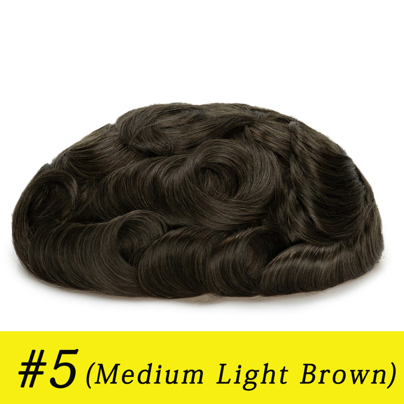 Q6 base Men's Non Surgical Hair Replacement | Swiss Lace With Skin Poly Back and Middle| Best for Daily Wear