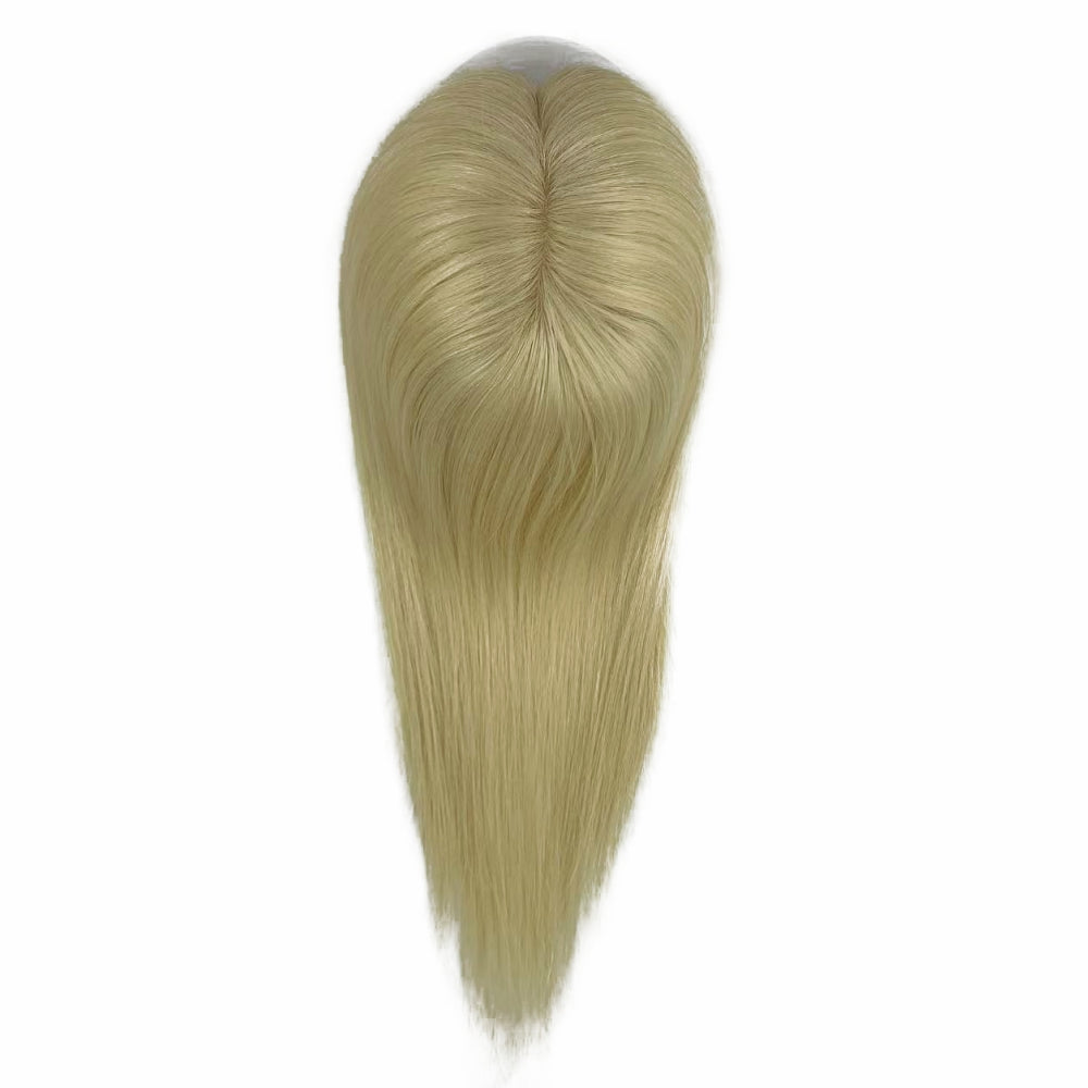 5*5" Fine Mono High-Grade Remy Human Hair Topper With Fine Brazilian Remy Hair