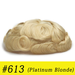 Q6 base Men's Non Surgical Hair Replacement | Swiss Lace With Skin Poly Back and Middle| Best for Daily Wear
