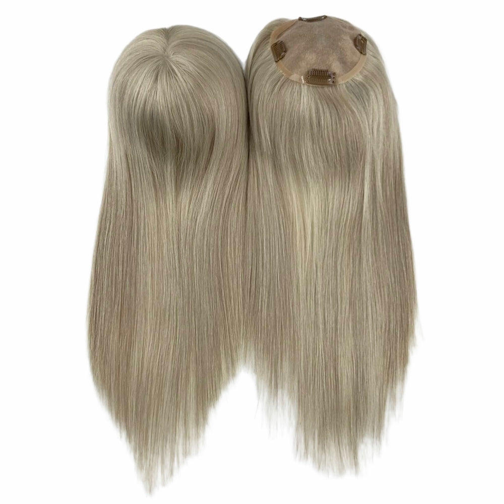 5*5" Fine Mono High-Grade Remy Human Hair Topper With Fine Brazilian Remy Hair