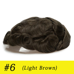 Q6 base Men's Non Surgical Hair Replacement | Swiss Lace With Skin Poly Back and Middle| Best for Daily Wear