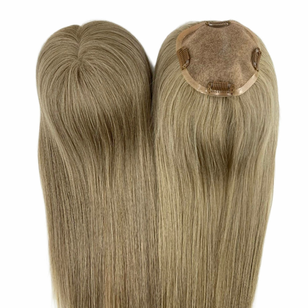 5.5*6.5" Fine Mono High-Grade Remy Human Hair Topper With Fine Brazilian Remy Hair