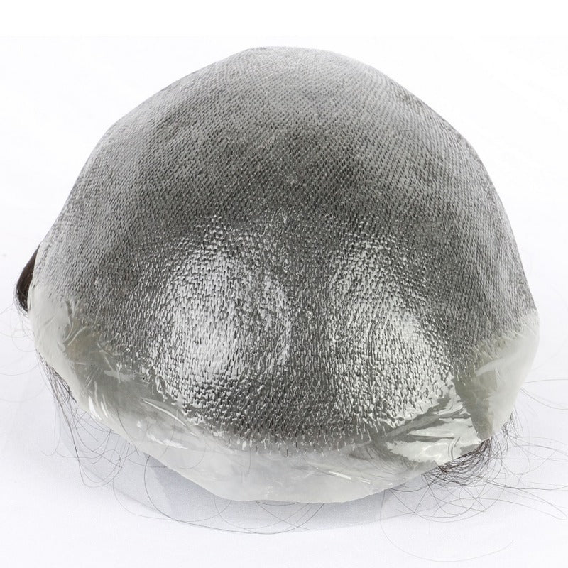 NG0304|0.03-0.04mm V Loop | Mens Hair System Ultra Thin Skin| Full V-loop, Natural, Transparent, Soft