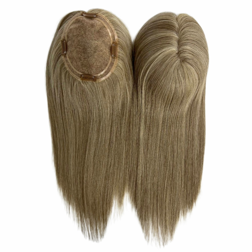 5.5*6.5" Fine Mono High-Grade Remy Human Hair Topper With Fine Brazilian Remy Hair