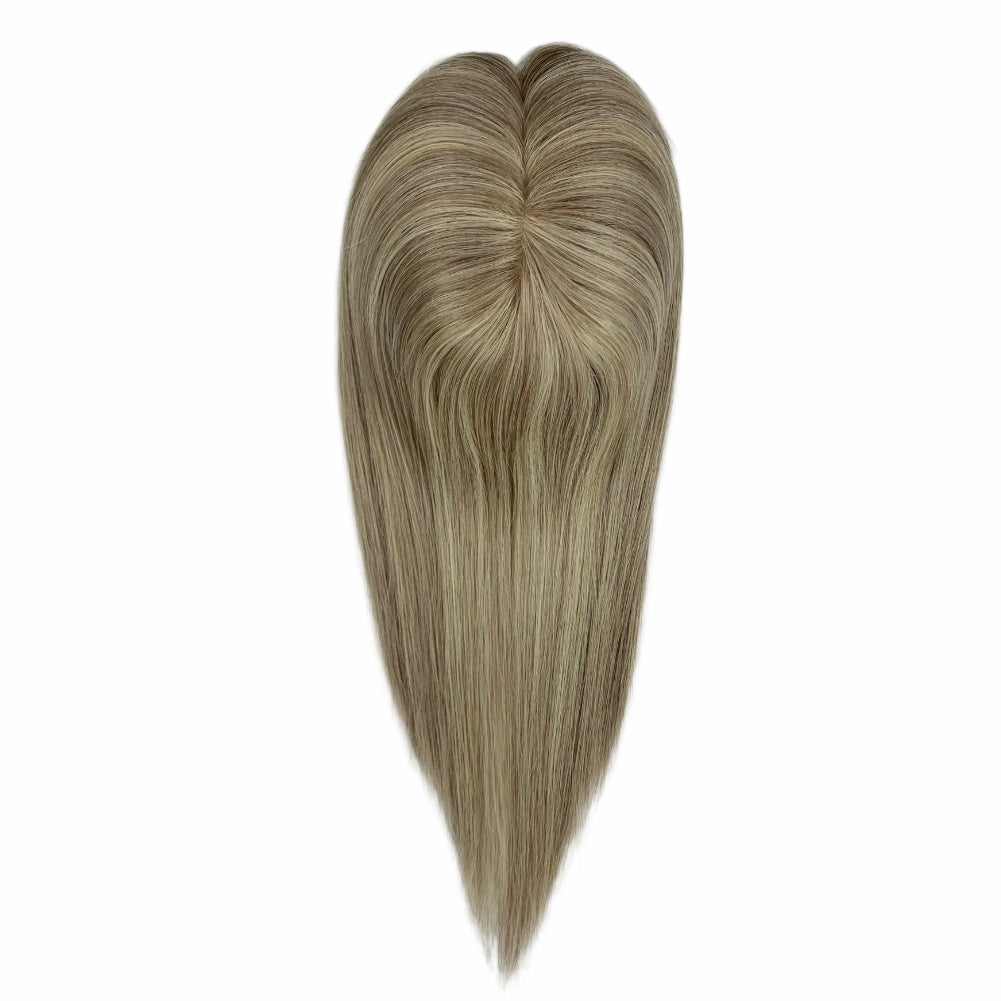 5*5" Fine Mono High-Grade Remy Human Hair Topper With Fine Brazilian Remy Hair