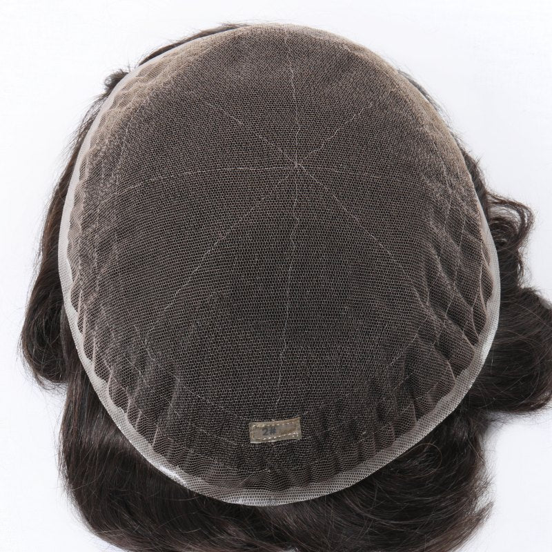 2PCS| Full Swiss Lace: Hair System for Bald Men | Full Swiss Lace Base | Best for Active Lifestyle
