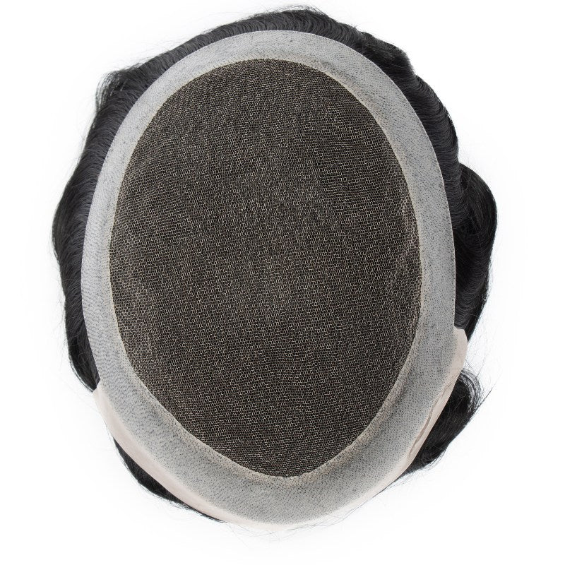 2PCS| Australia Base: Men's Topper Wig | Swiss Lace in Center with Poly skin All Around | Must Have for Traveling