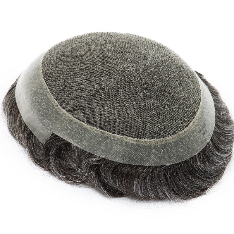 2PCS| Australia Base: Men's Topper Wig | Swiss Lace in Center with Poly skin All Around | Must Have for Traveling
