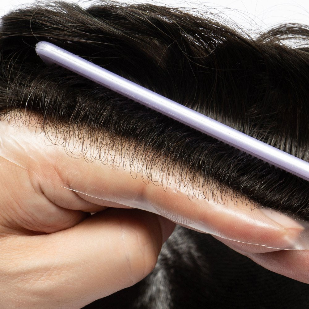 0.06-0.08 mm V Loop| Bio Skin Hair System for Men | No-shine under Lights, Blends Well with Your Skin