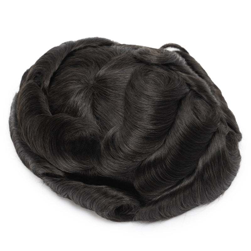 3PCS| 0.10-0.12mm Double Knots Full Skin Base |Men's Hair Unit| Men's Hairstyle for Thin Hair