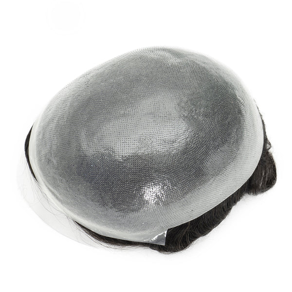 Single-knotted Mirage | Toupee for Men | 0.06-0.08mm Full Super Thin Skin Base | Thicker Hair and More Durable