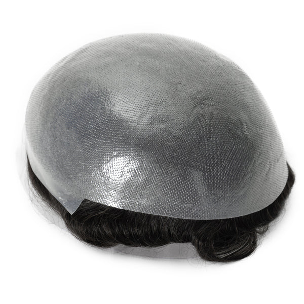 Single-knotted Mirage | Toupee for Men | 0.06-0.08mm Full Super Thin Skin Base | Thicker Hair and More Durable