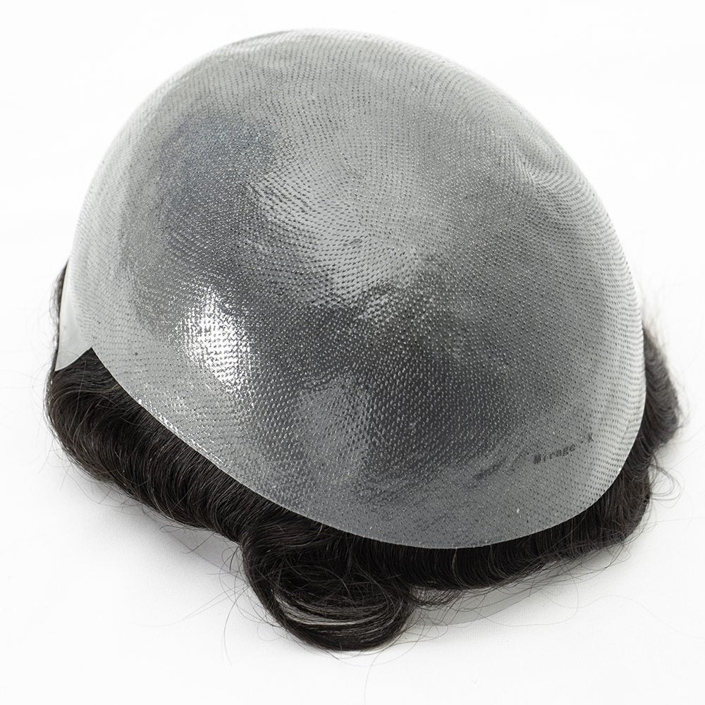 Single-knotted Mirage | Toupee for Men | 0.06-0.08mm Full Super Thin Skin Base | Thicker Hair and More Durable