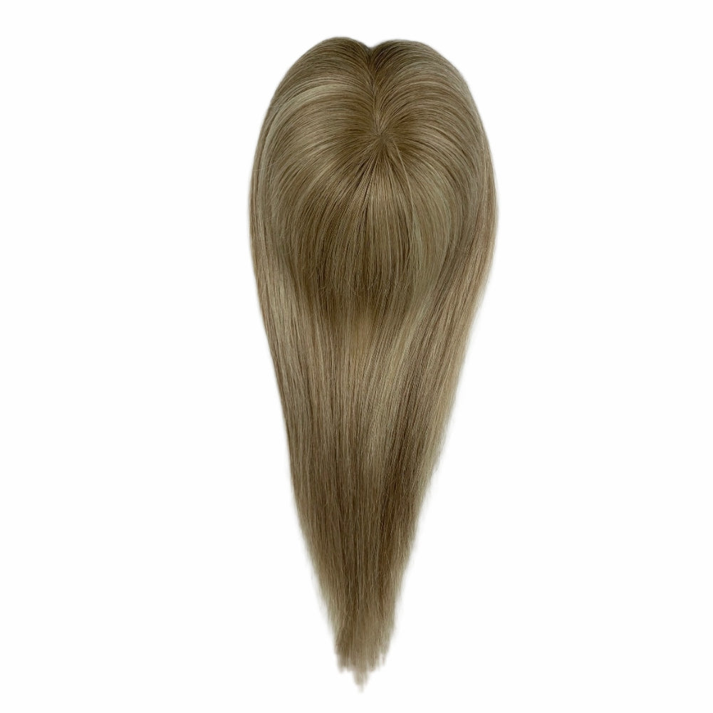 5.5*6.5" Fine Mono High-Grade Remy Human Hair Topper With Fine Brazilian Remy Hair