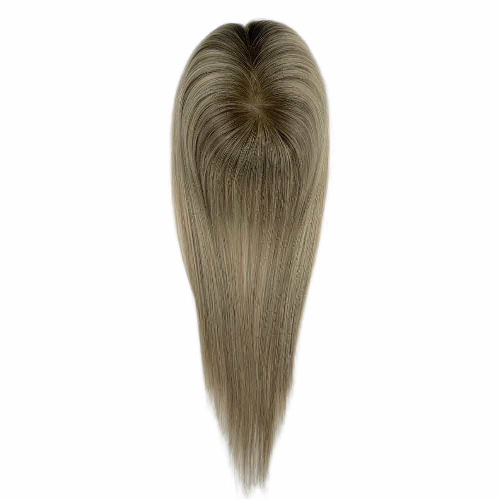 5.5*6.5" Fine Mono High-Grade Remy Human Hair Topper With Fine Brazilian Remy Hair