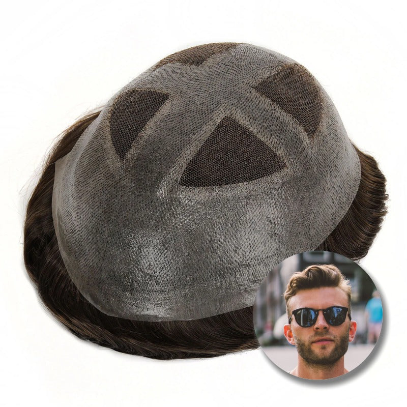 Q4 Breathable Hybrid Hair System – French Lace with 0.08mm Skin Perimeter